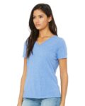 BELLA_+_CANVAS_6415_Blue_Triblend_Front_High_Model